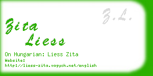 zita liess business card